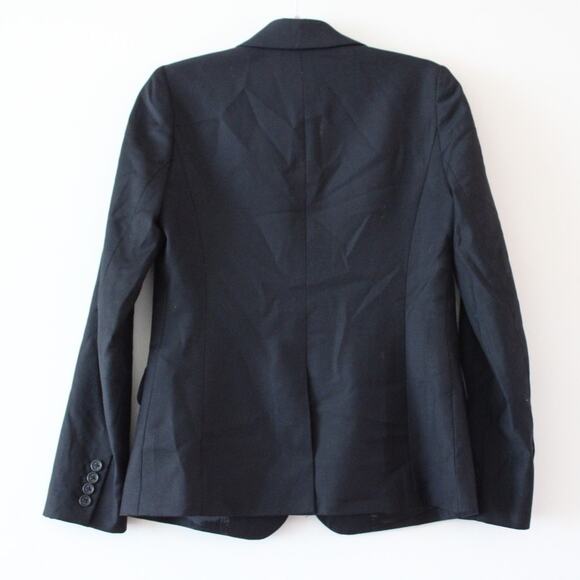 J. Crew Women's Black 100% Wool Super 120s Blazer Jacket Size 4 - Picture 5 of 7
